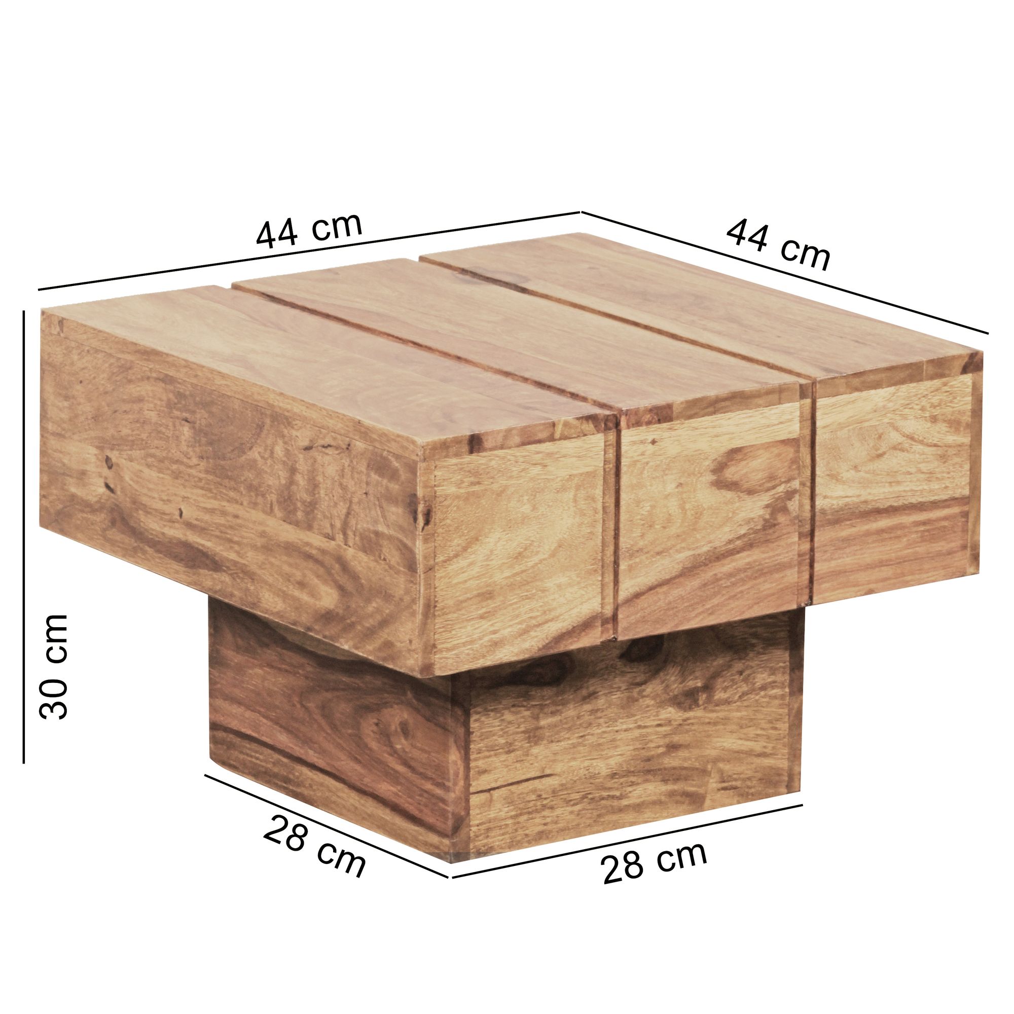 Beistelltisch Leirvik Akazie Massivholz 44 × 44 × 30 cm