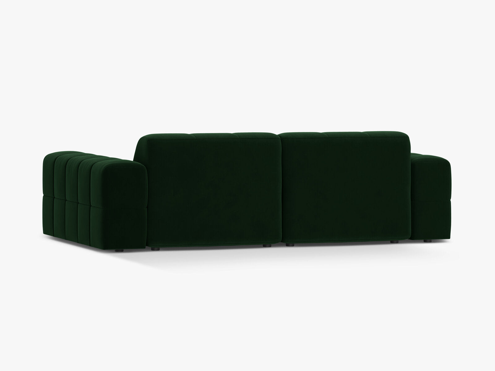 Micadoni Sofa Jennifer 3-Sitzer Samt Bluvel Flaschengrün