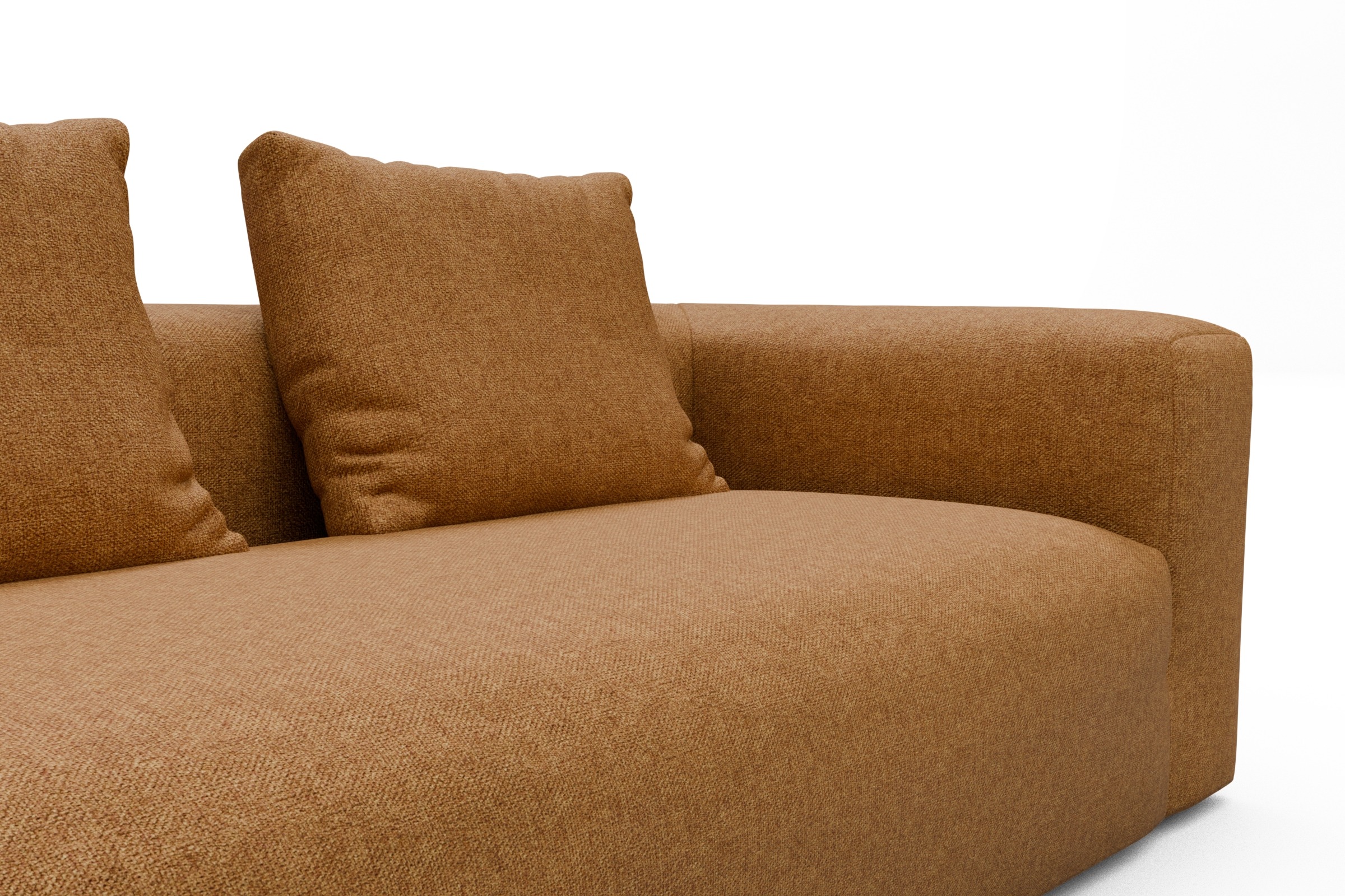 Wohnlandschaft Fred Chaiselongue links mit 2-Sitzer und lange Armlehne rechts Sama-Cur