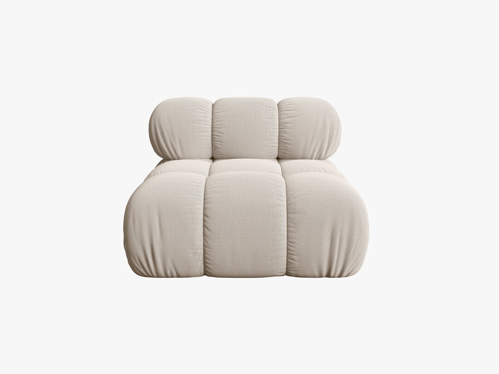 Micadoni Armloses Modul Bellis 3D-Stoff Sonic Helles Beige