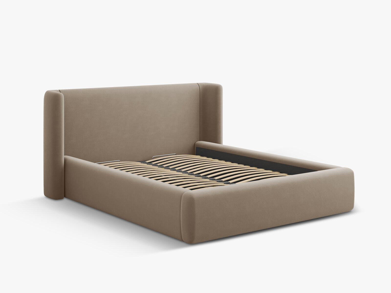 Micadoni Bett Jolene Samt Cappuccino 140x200