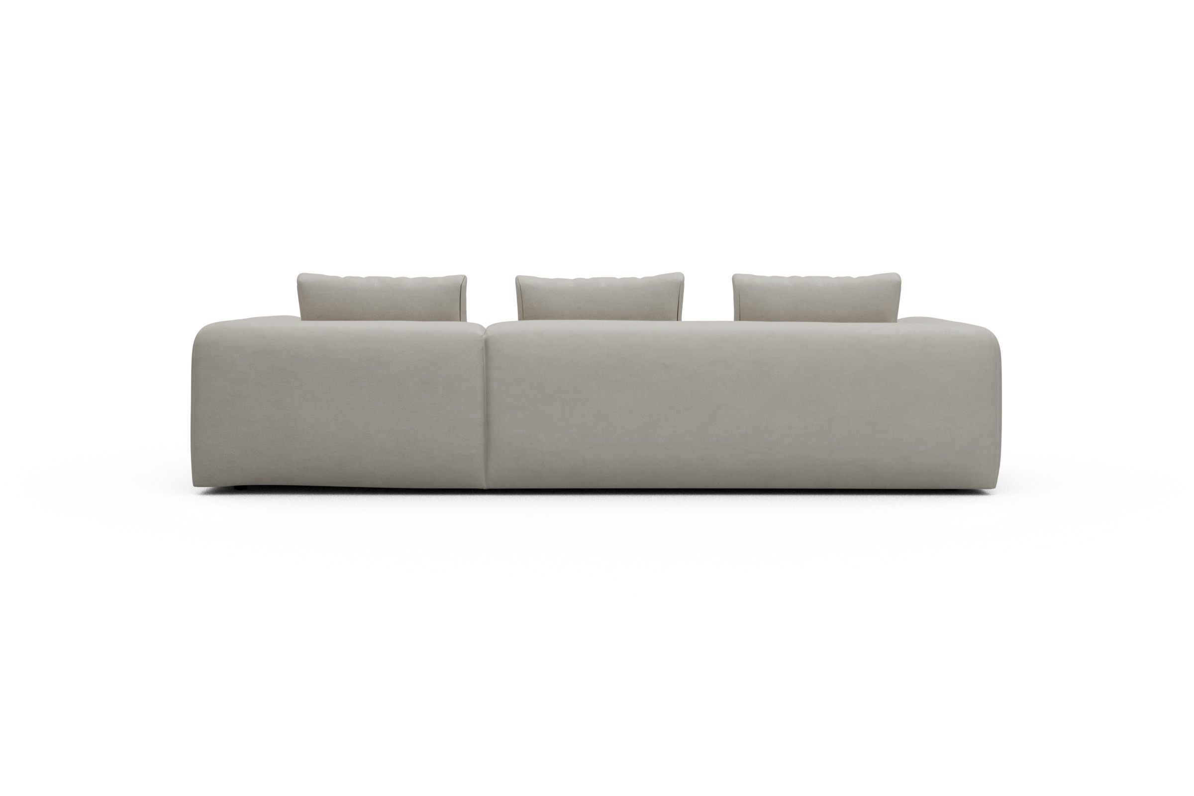 Ecksofa Fred Chaiselongue rechts mit 2,5-Sitzer Denari-Clean-Beige