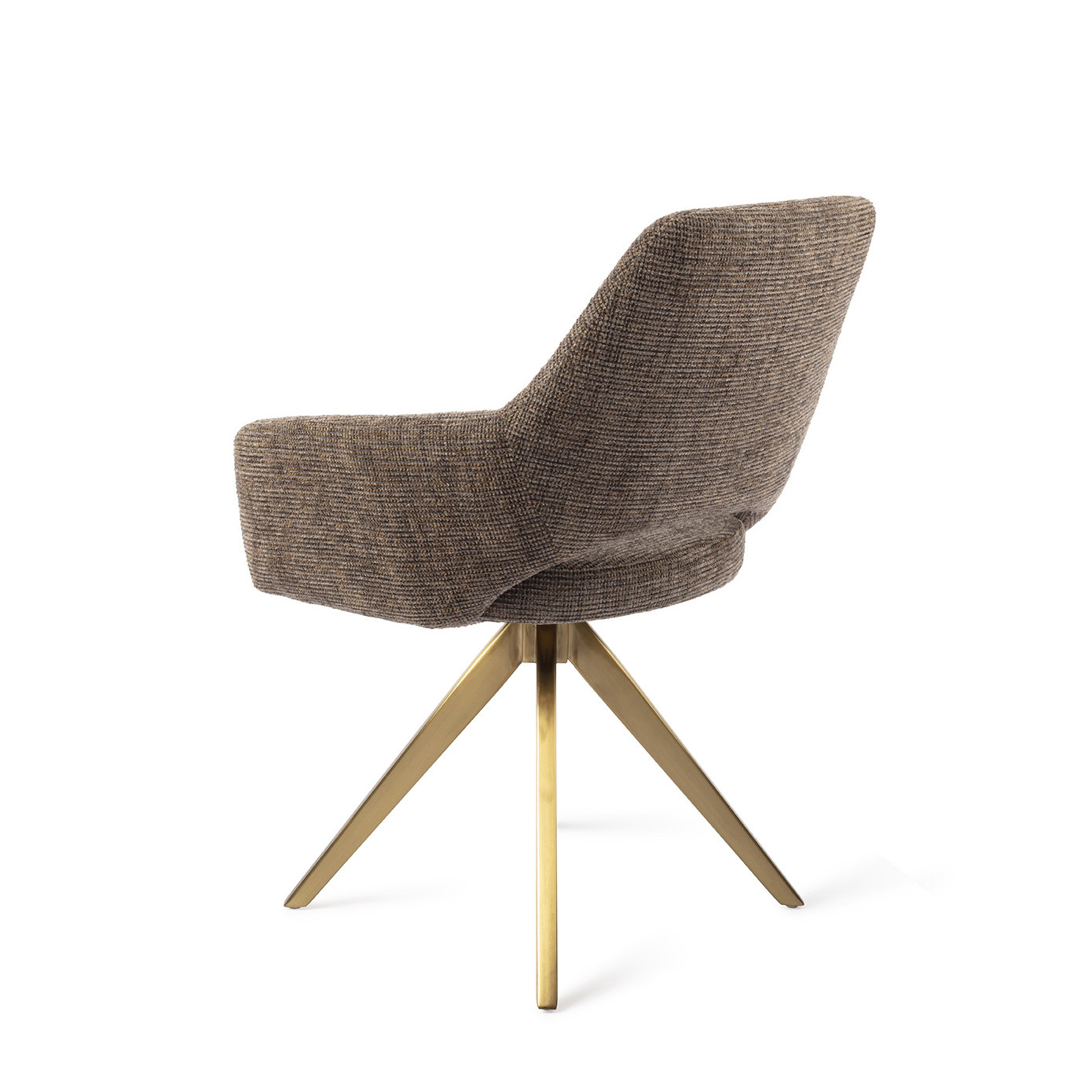 Jesper Home Esszimmerstuhl Yanai Checked Chestnut Turn Gold