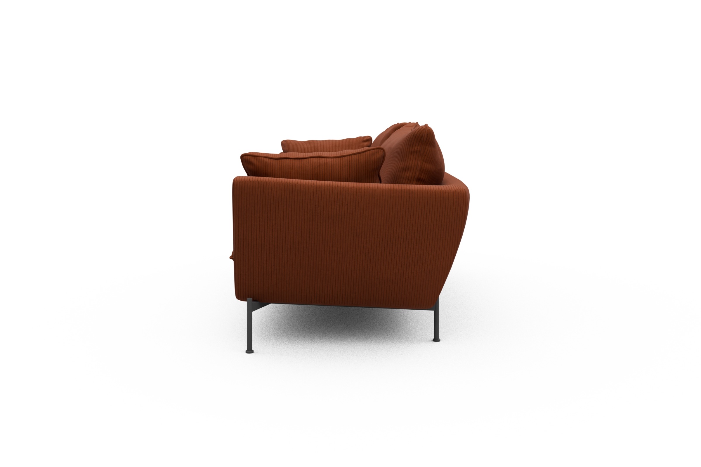 Sofa Anton PREMIUM 3-Sitzer Corduroy-Burnt-Orange