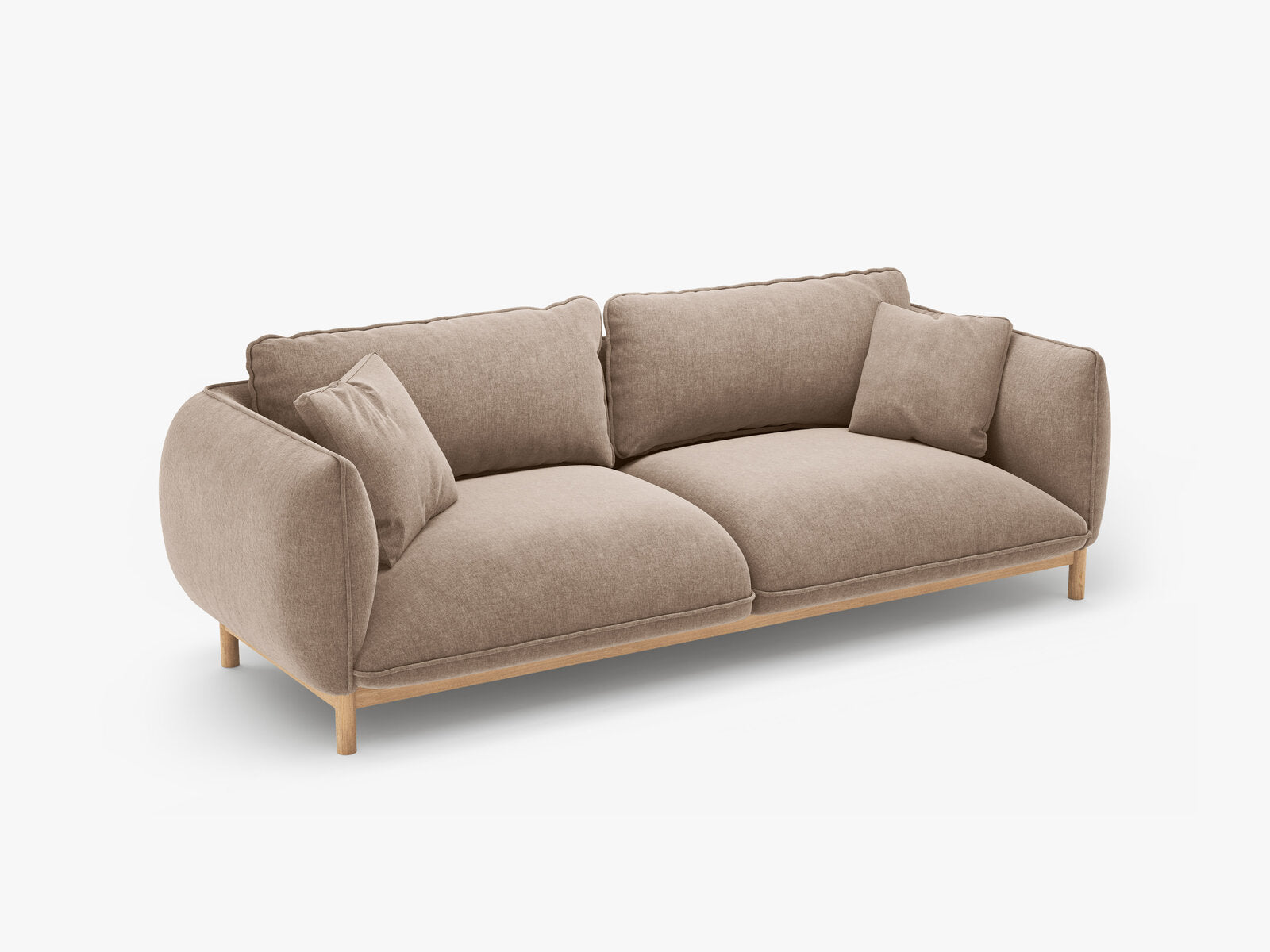 Micadoni Ada Sofa 3-Sitzer Strukturierter Stoff Wind Sand