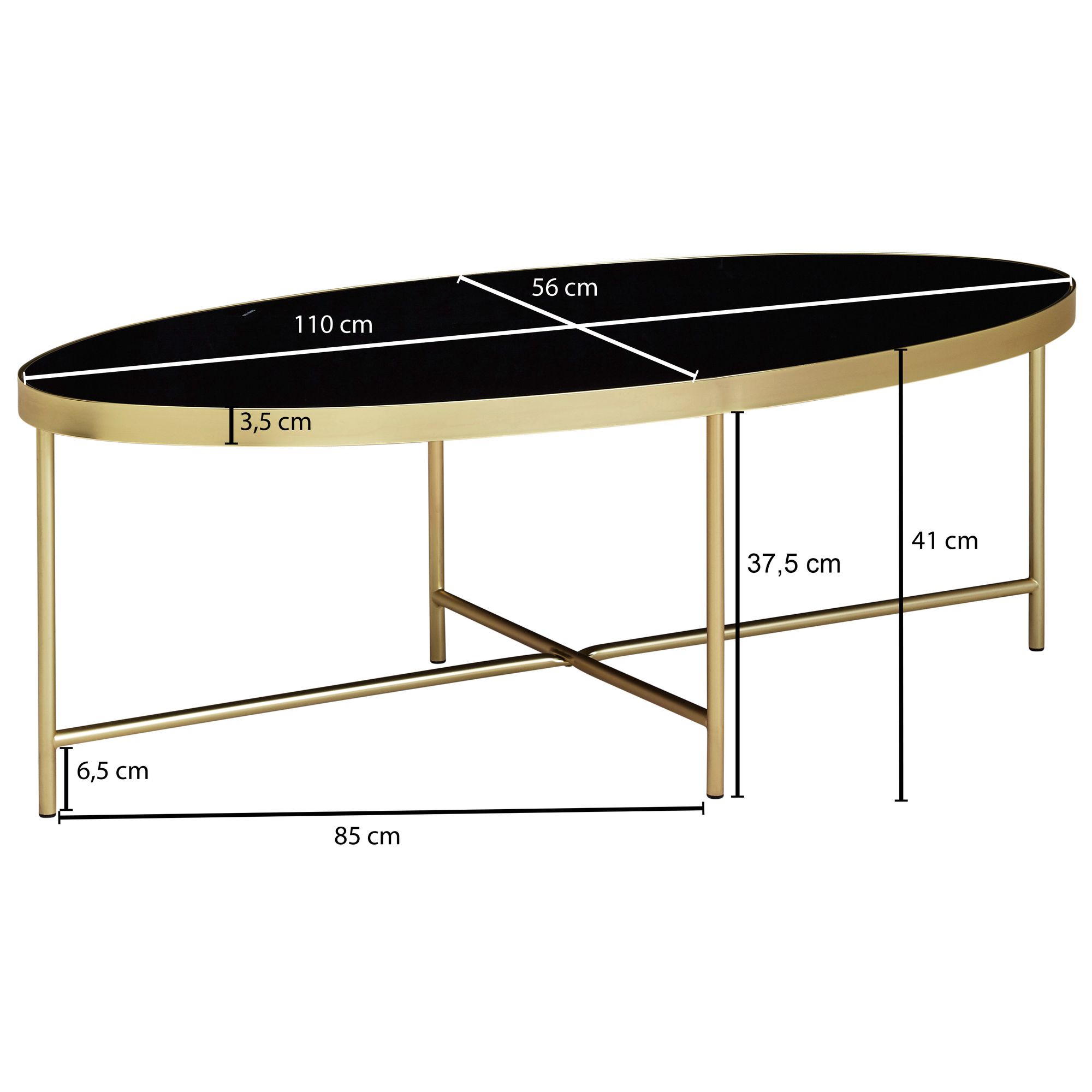 Couchtisch Rodvig Gold 110 × 56 × 40 cm
