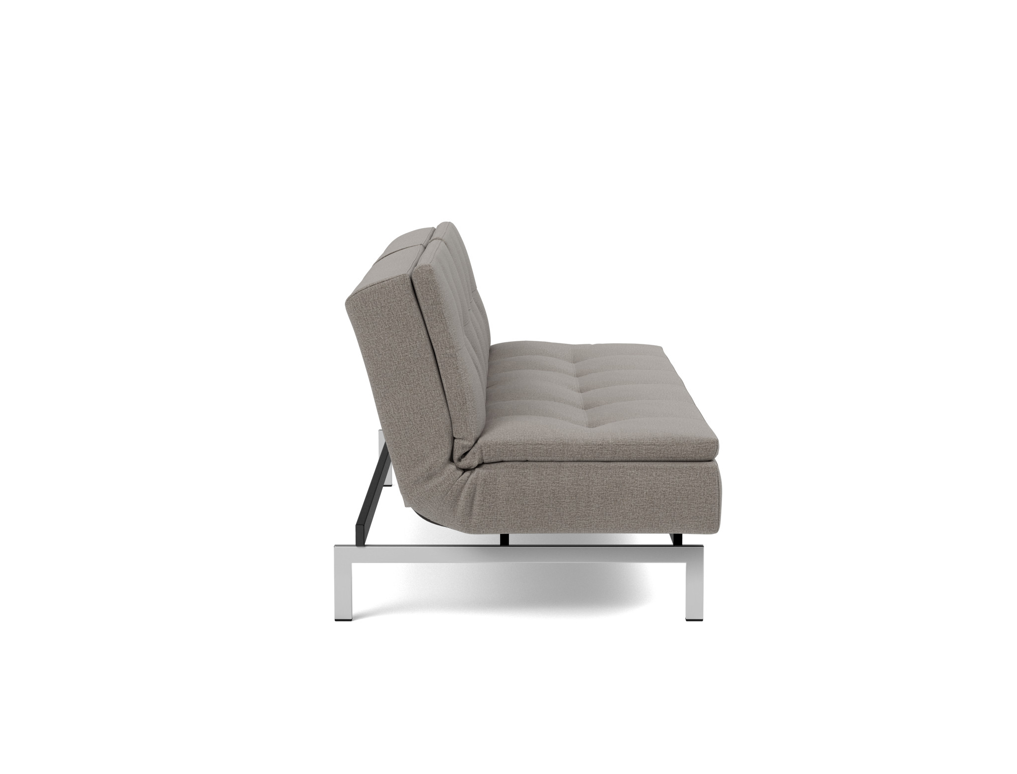 Schlafsofa Dublexo Flachgewebe Mixed Dance 521-Grey Beine Chrom