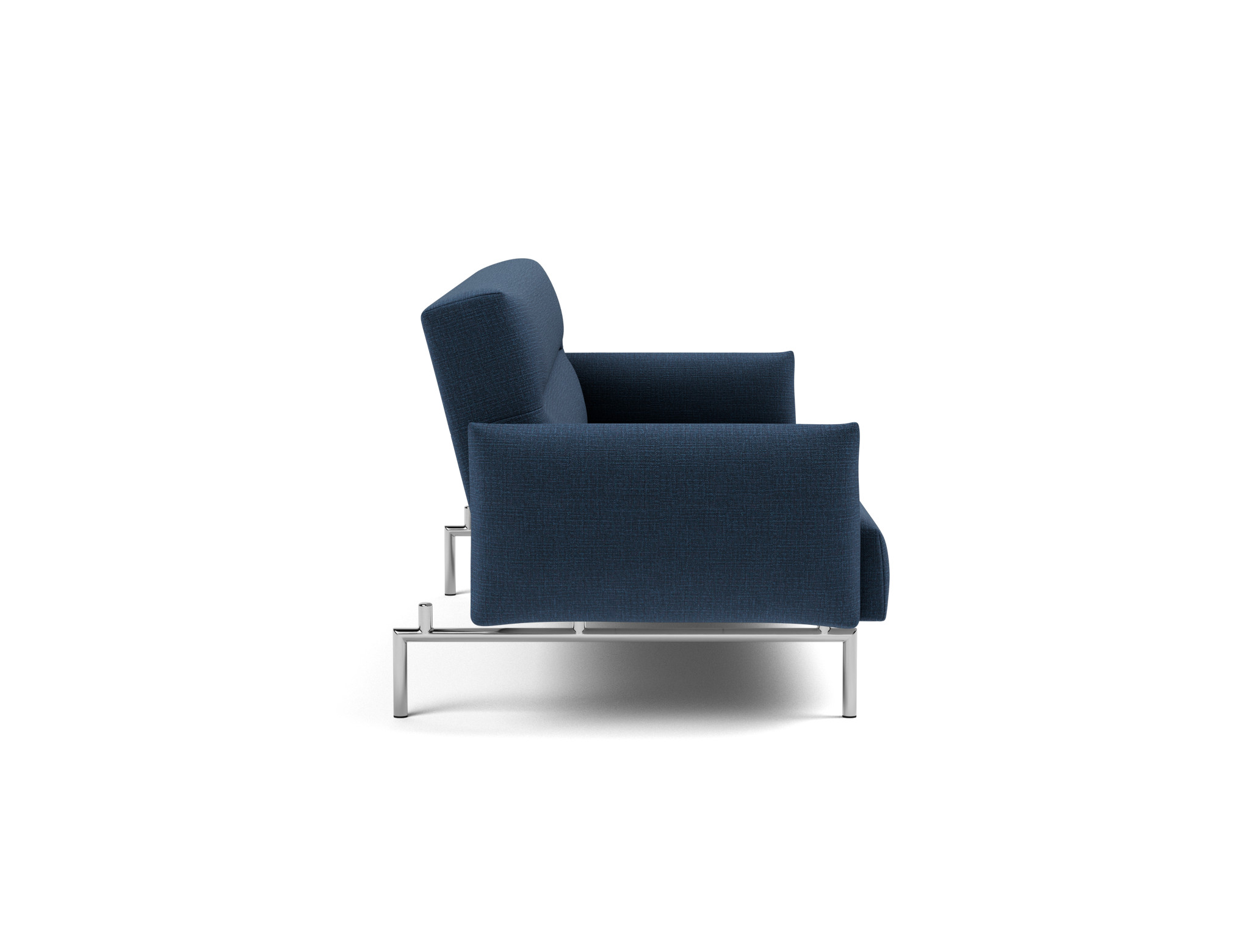 Schlafsofa Jillis mit Armlehnen Chenille Esina 414-Indigo-Blue
