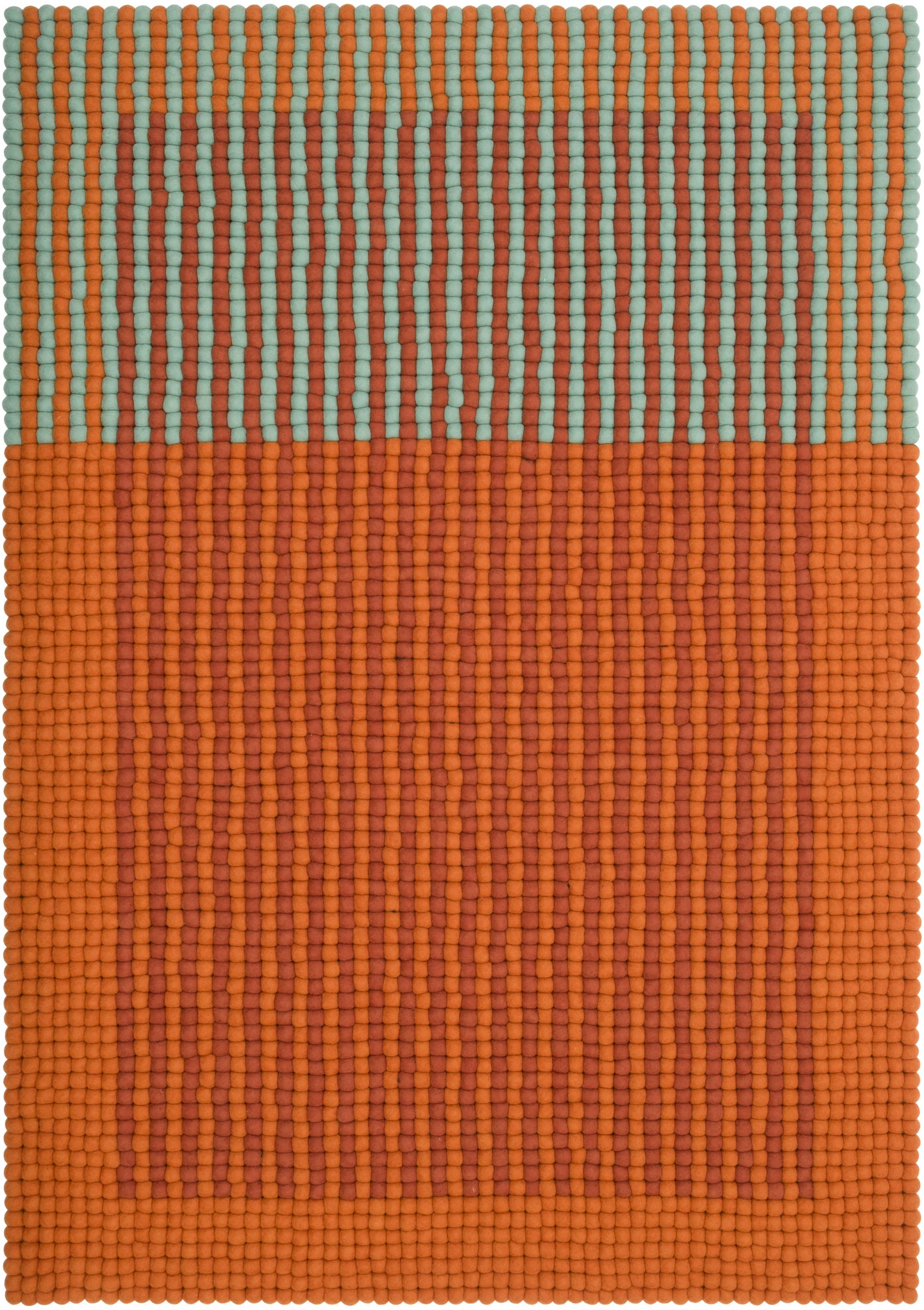 myfelt Sahara Filzkugelteppich Orange