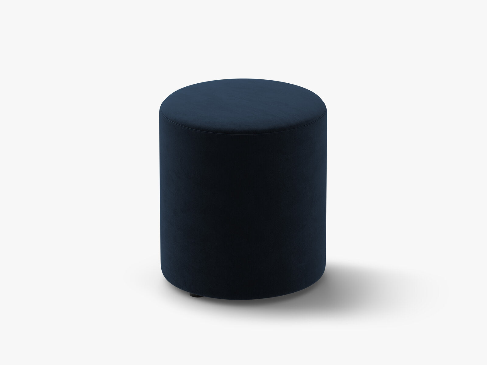 Micadoni Pouf Dia 40cm Samt Salvador Königsblau