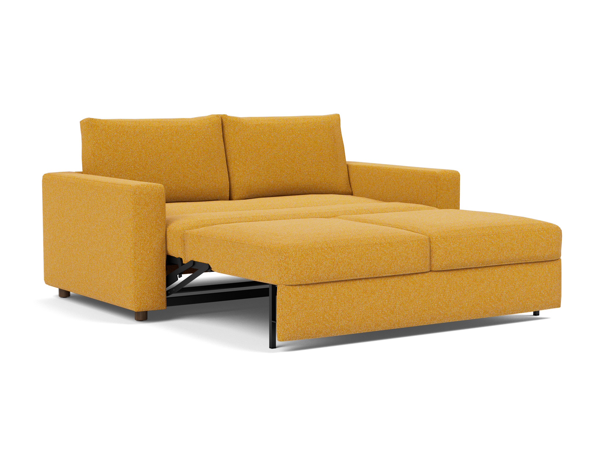 Schlafsofa Neah mit Standard-Armlehnen 160 Boucle Skandi 536-Ochre