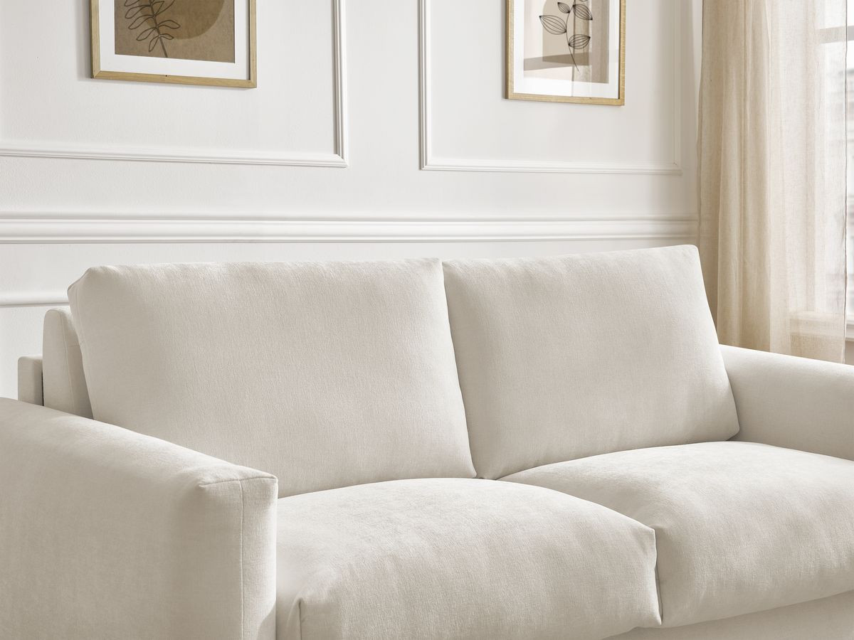 Bobochic Cocoone Schlafsofa 3-Sitzer Stoff Beige, Liegefläche 140 × 200 cm