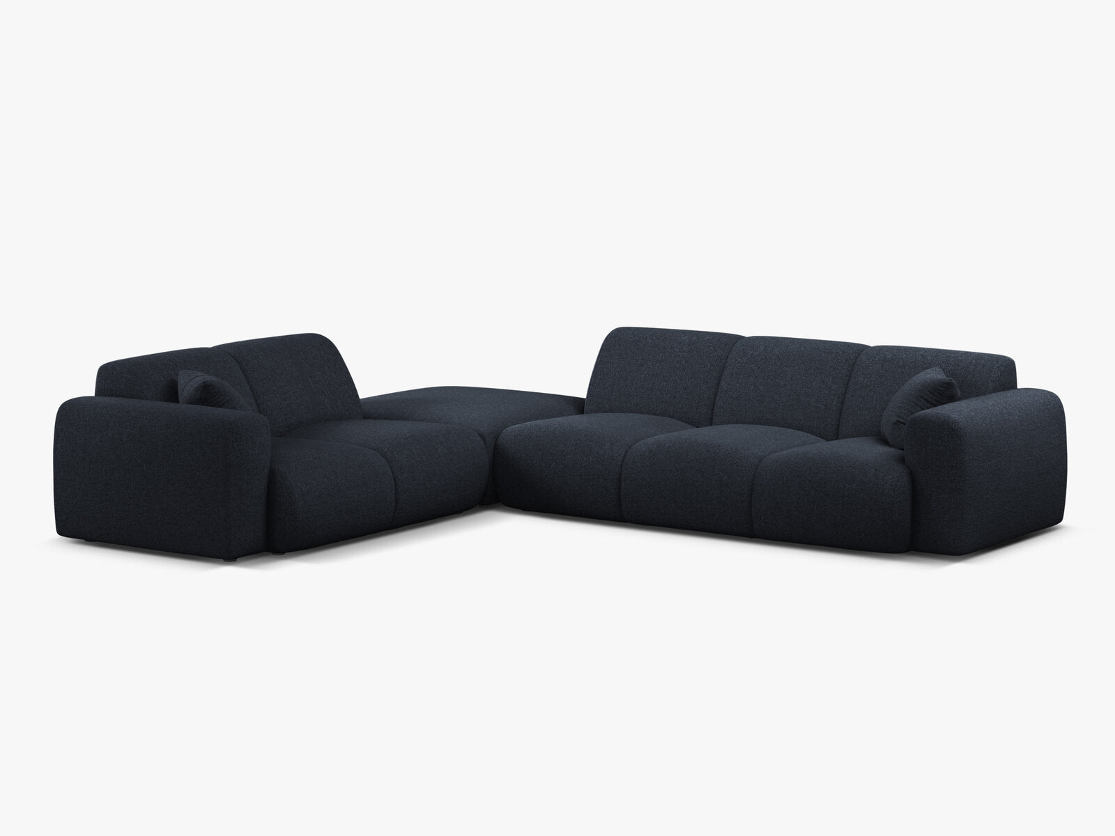 Micadoni Ecksofa Molino 6-Sitzer Links Chenille Eden Marineblau