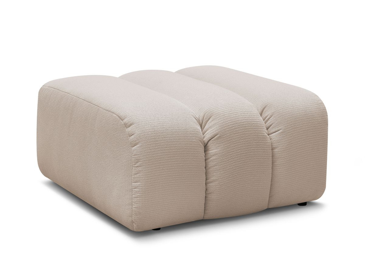 Bobochic Talia Pouf Melange-Stoff Beige