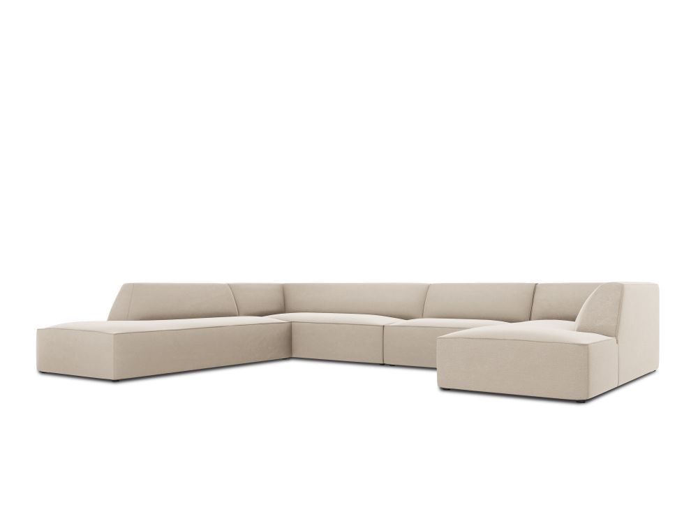 Cosmopolitan Design Panoramasofa Siena 7-Sitzer Samt Salvador Beige Links