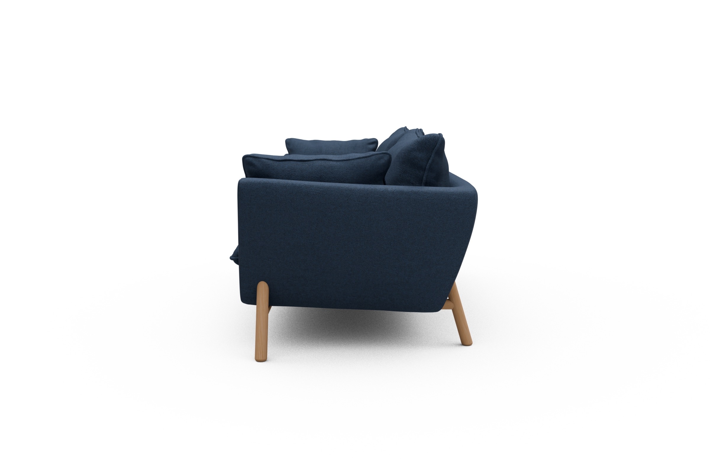 Sofa Emil PREMIUM 3-Sitzer Beinfarbe Eiche Natur Weda-Blue