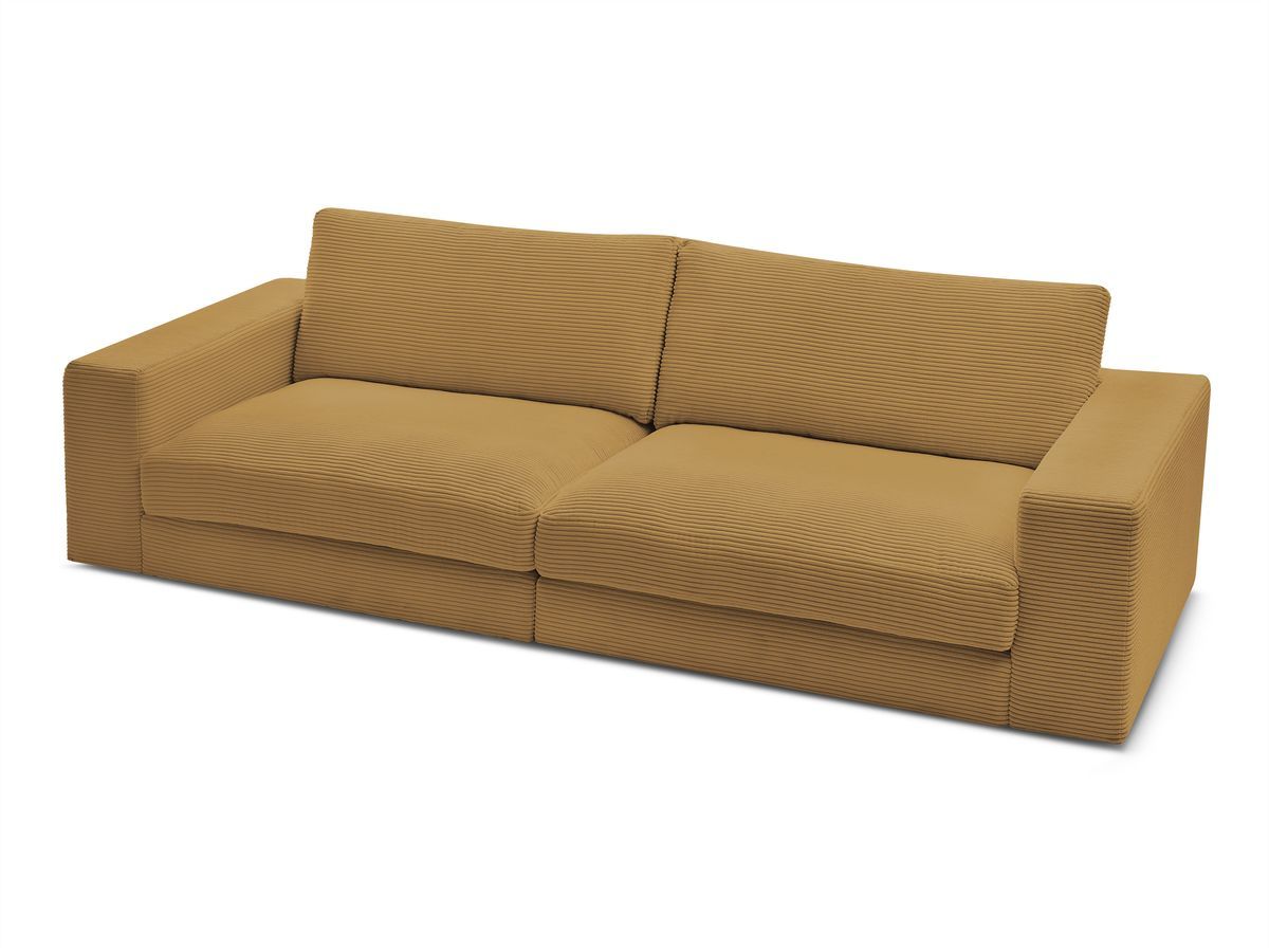 Bobochic Leonard Sofa 3-Sitzer 234 × 109 cm Cordsamt Gelb