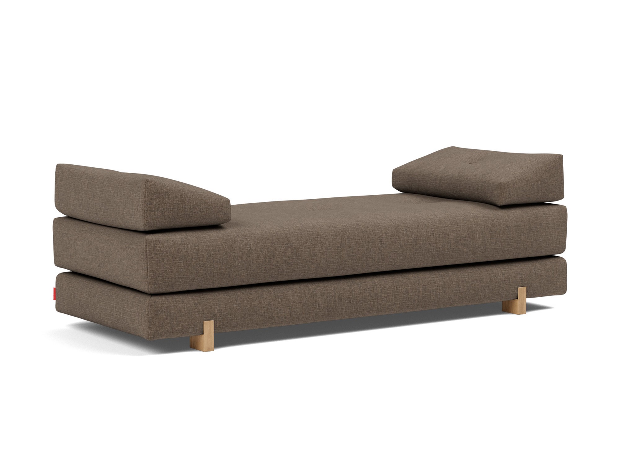 Tagesbett Sigmund Chenille Esina 411-Cedar-Brown Beine Drip Eiche