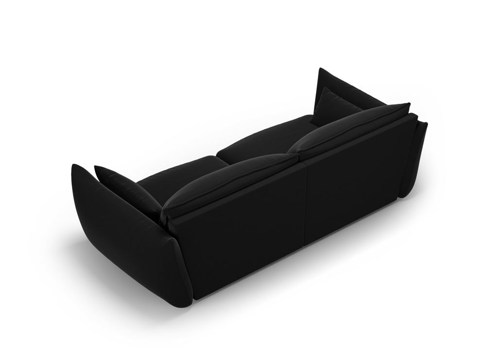 Cosmopolitan Design Sofa Matera 3-Sitzer Samt Salvador Schwarz