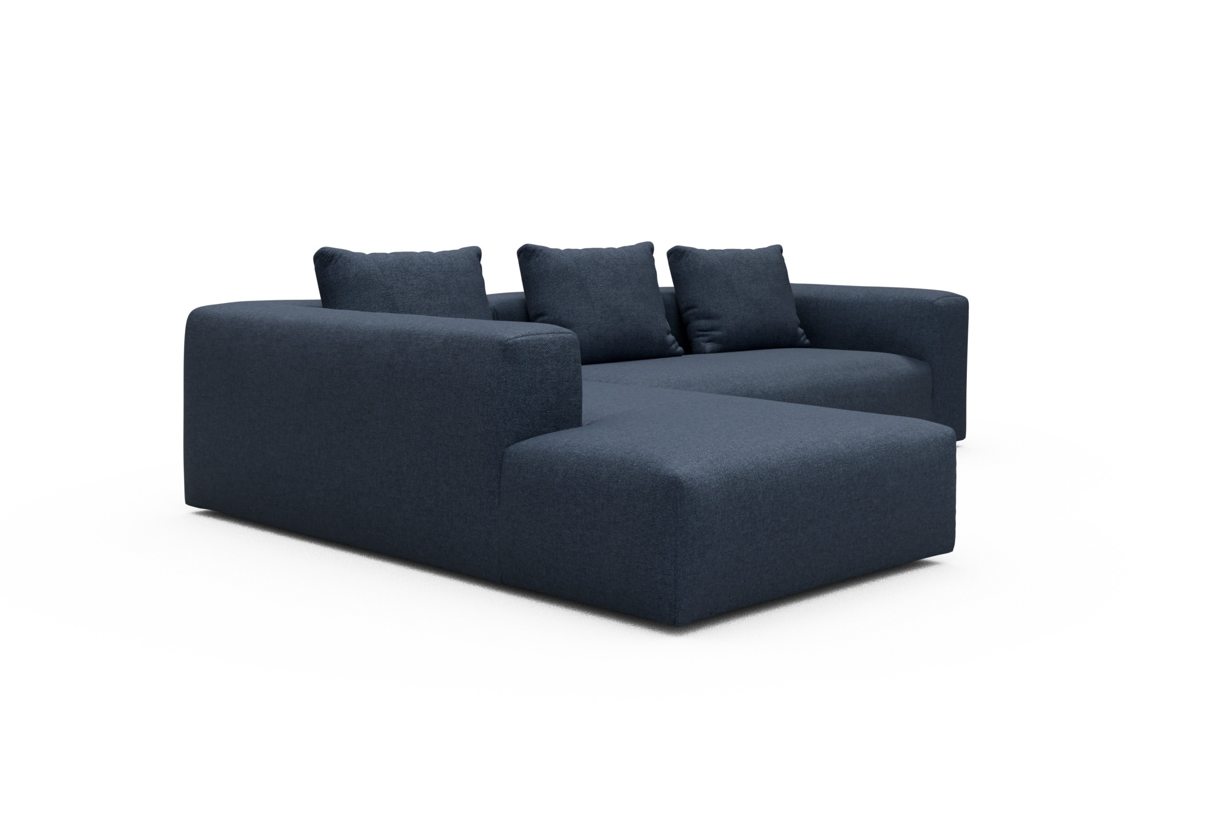 Ecksofa Fred Relax-Ecke links mit 2,5-Sitzer Sama-Deep-Blue
