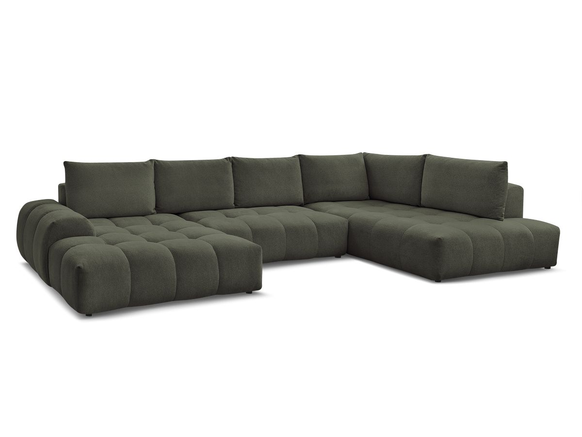Bobochic Everest Wohnlandschaft, 6 Kissen Melange-Stoff Grün Ecke links