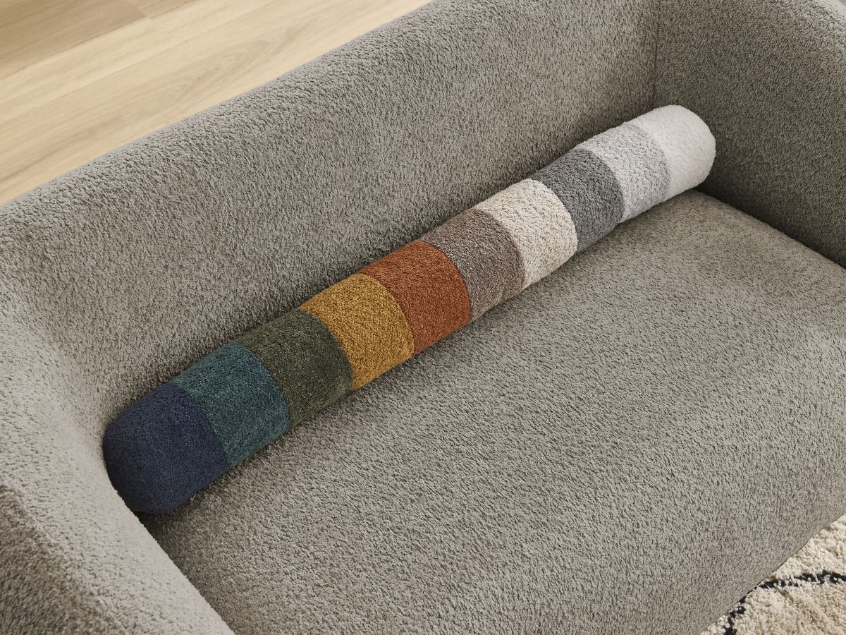 Bobochic Celine Sofa 2-Sitzer Bouclé-Stoff Taupe