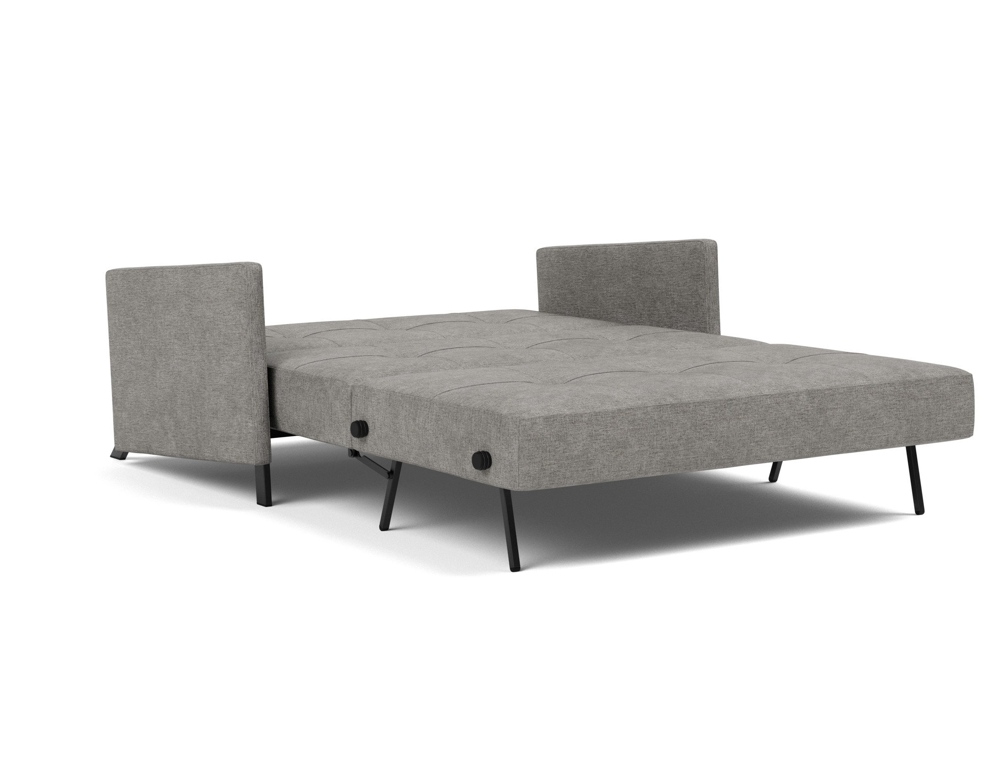 Schlafsofa Cubed mit Armlehnen 140 Flachgewebe Avella 282-Warm-Grey