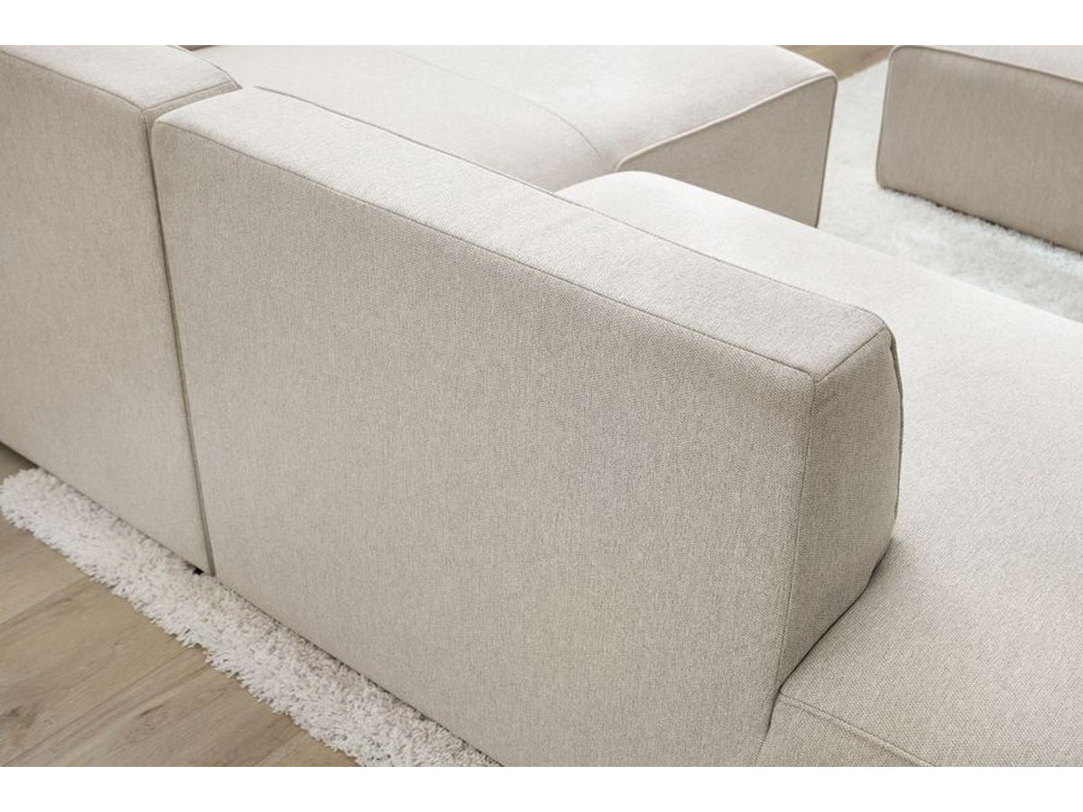 Bobochic Megeve Ecksofa Melange-Stoff Beige Ecke rechts