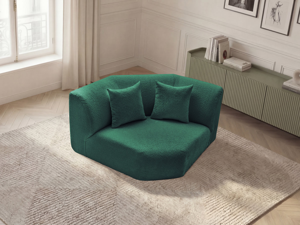 Bobochic Anda Sofa 2-Sitzer Chenille Dunkelgrün