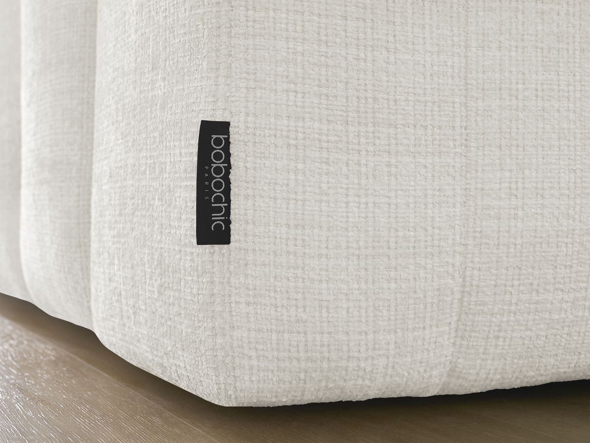 Bobochic Anakin Sofa 3-Sitzer, 2 Kissen Strukturstoff Weiß