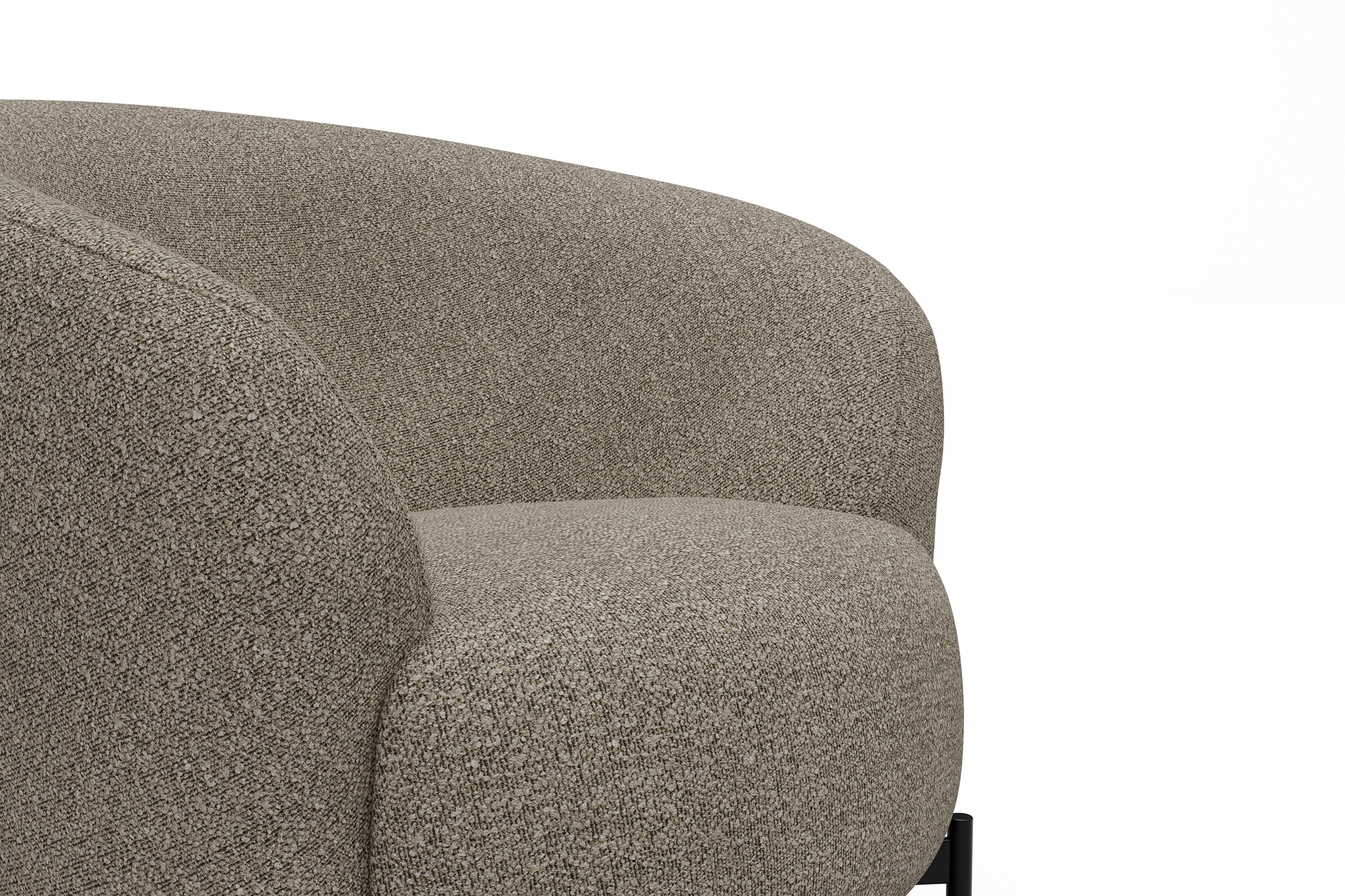 Sessel Ronda X-Metallgestell Schwarz Boucle-Belge
