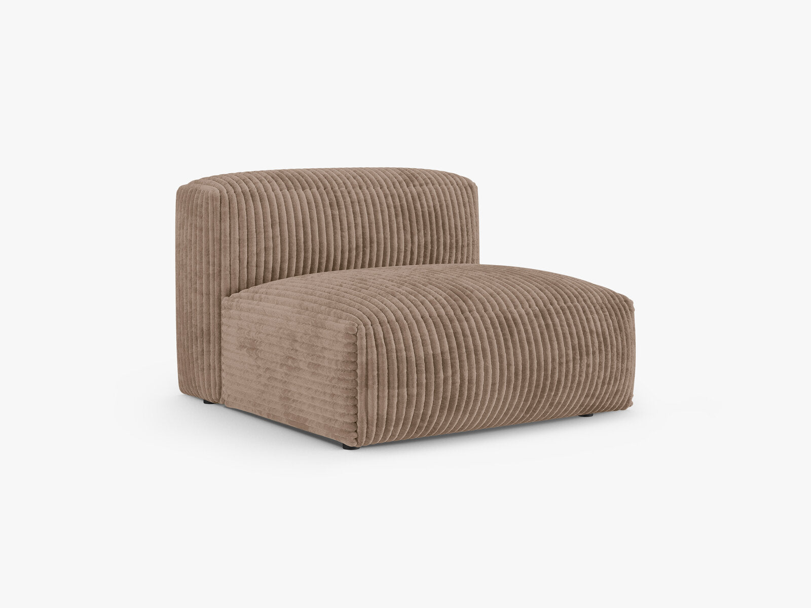 Micadoni Mittelmodul Martina 1-Sitzer 90cm Sitztiefe Kord Tilia Eichel
