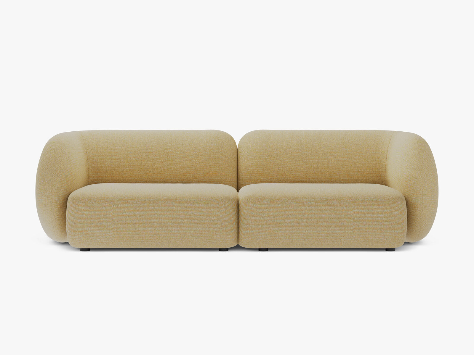 Micadoni Sofa Kate 4-Sitzer Strukturierter Stoff Sonnenblumen Melange