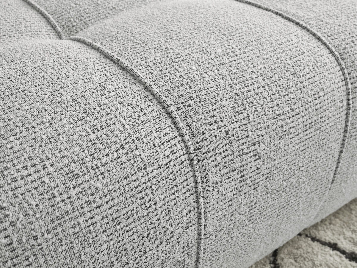 Bobochic Arsene Sofa 4-Sitzer Melange-Stoff Hellgrau