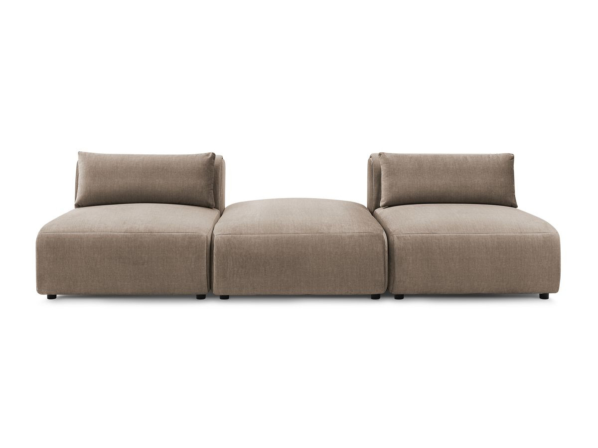 Bobochic Jeanne Sofa 3-Sitzer Samt Taupe