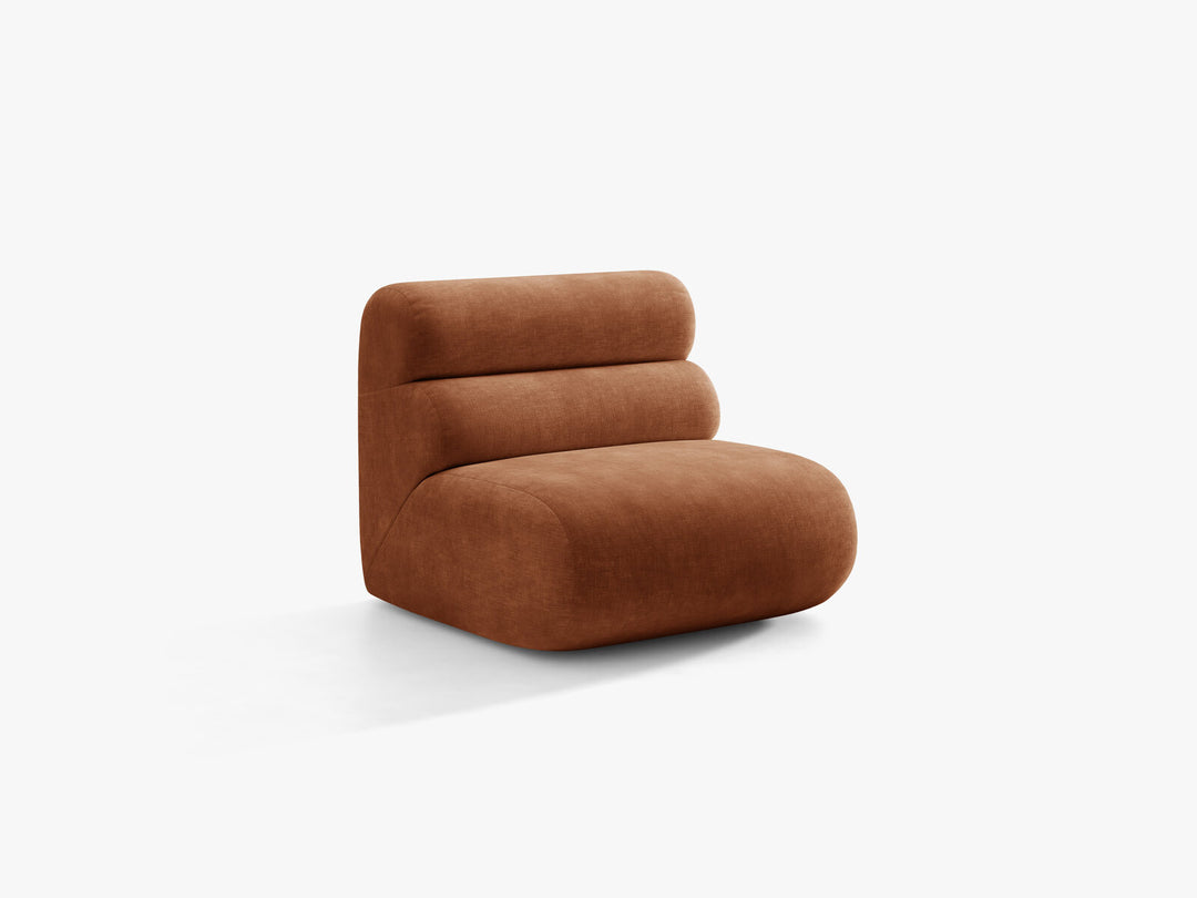 Micadoni Neo Sofamodul armlos Chenille Golden Terrakotta