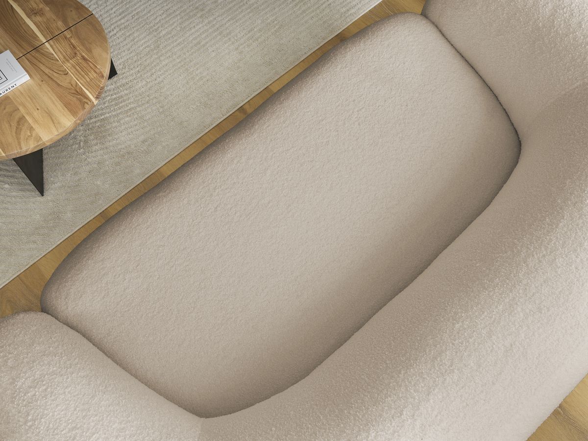 Bobochic Elina Sofa 2-Sitzer Bouclé-Stoff Beige