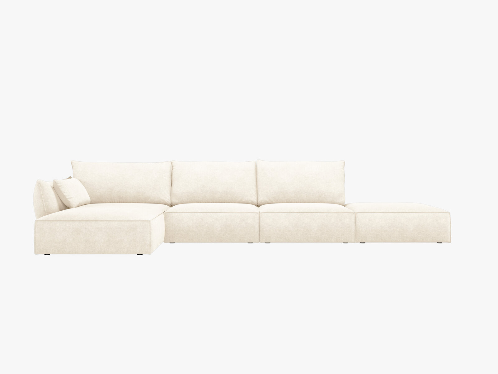 Micadoni Ecksofa Kaelle 5-Sitzer Links Chenille Over The Horizon Helles Beige