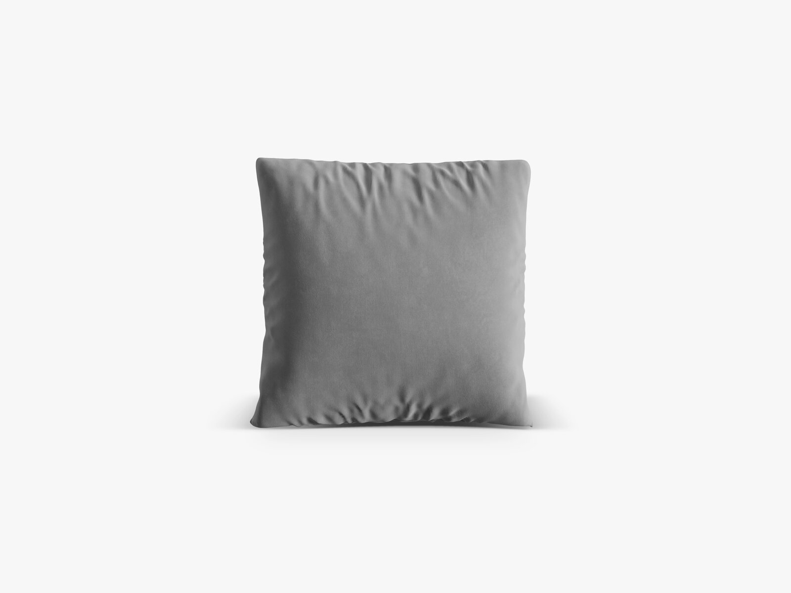 Micadoni Kissen Nuria Samt Grau 40x40x13