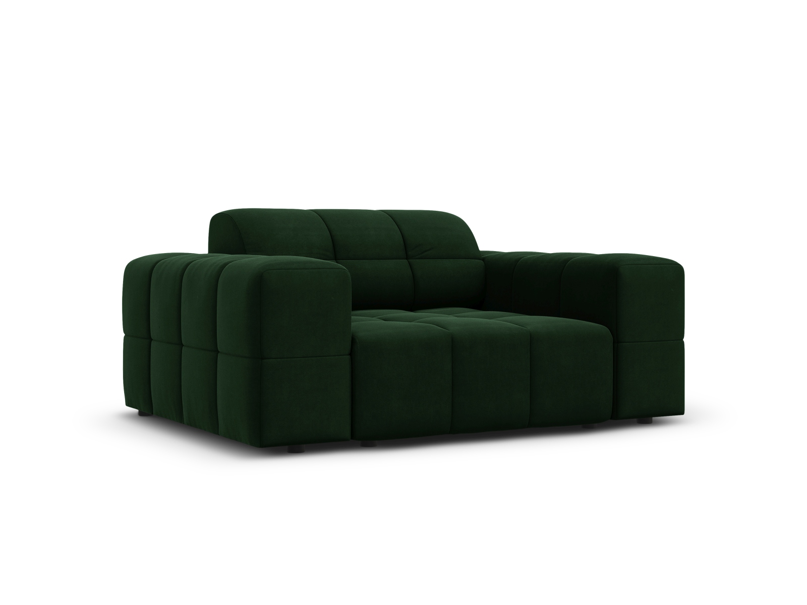 Cosmopolitan Design Sessel Chicago Samt Bluvel Flaschengrün