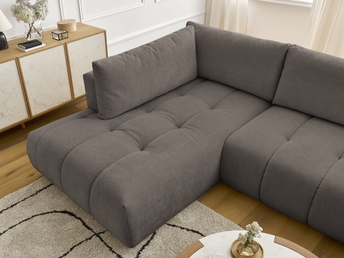 Bobochic Fuji Wohnlandschaft Stoff Taupe Ecke rechts