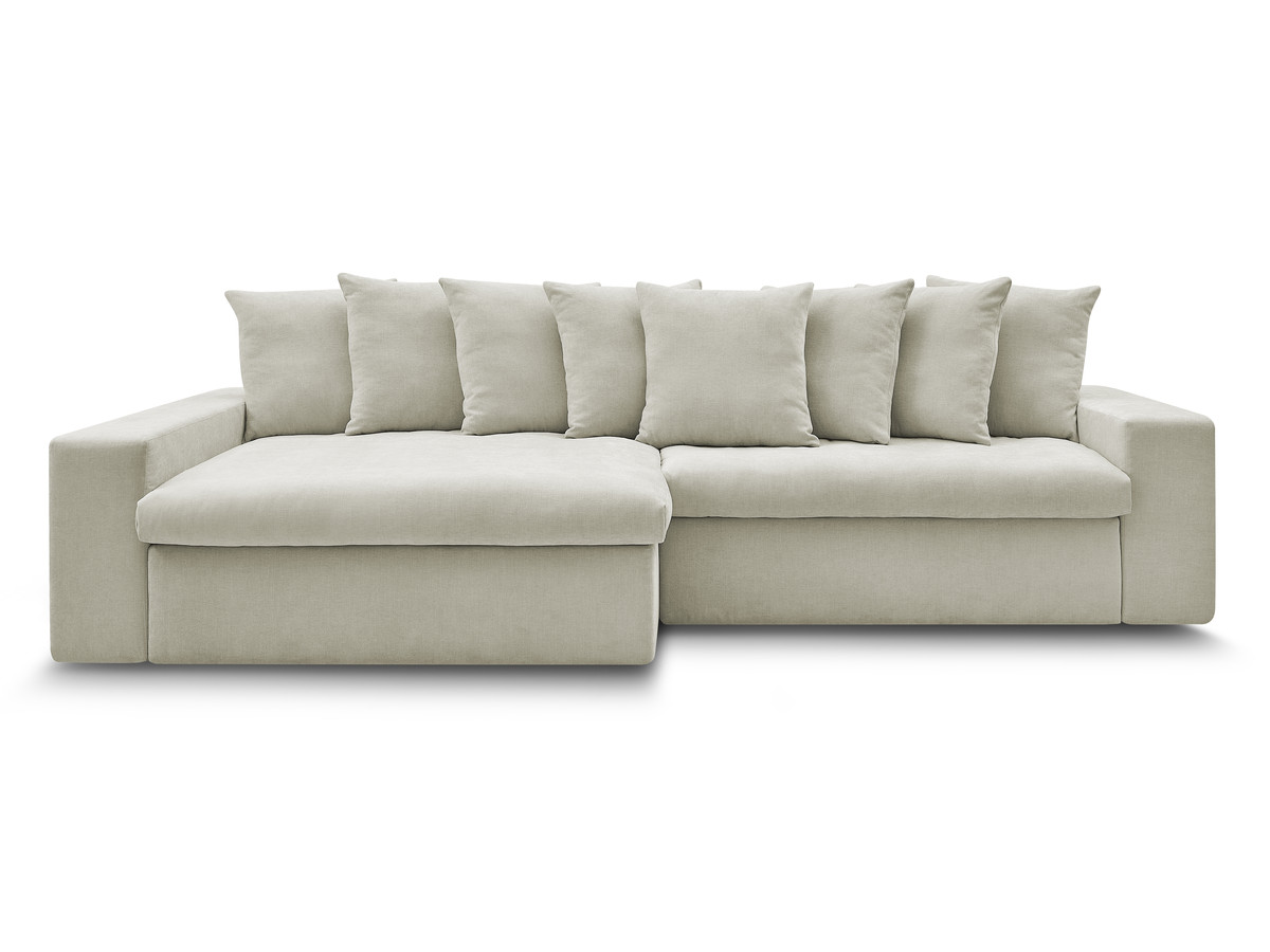 Bobochic Enore Ecksofa 330 × 100 cm Stoff Beige Ecke links