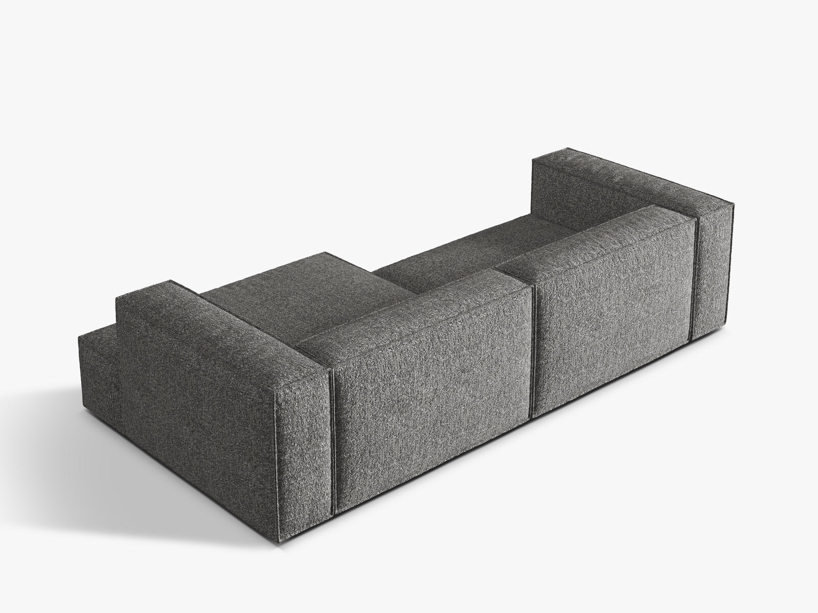 Micadoni Ecksofa Nuria 4-Sitzer Rechts Boucle Graphit
