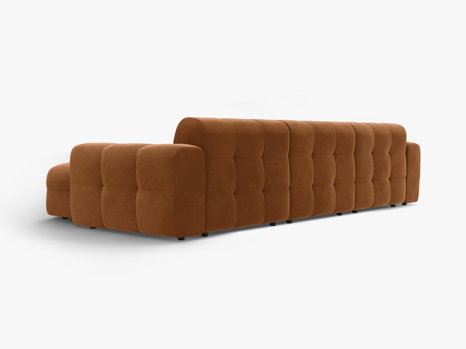 Micadoni Ecksofa Kendal 5-Sitzer Rechts Samt Kamel