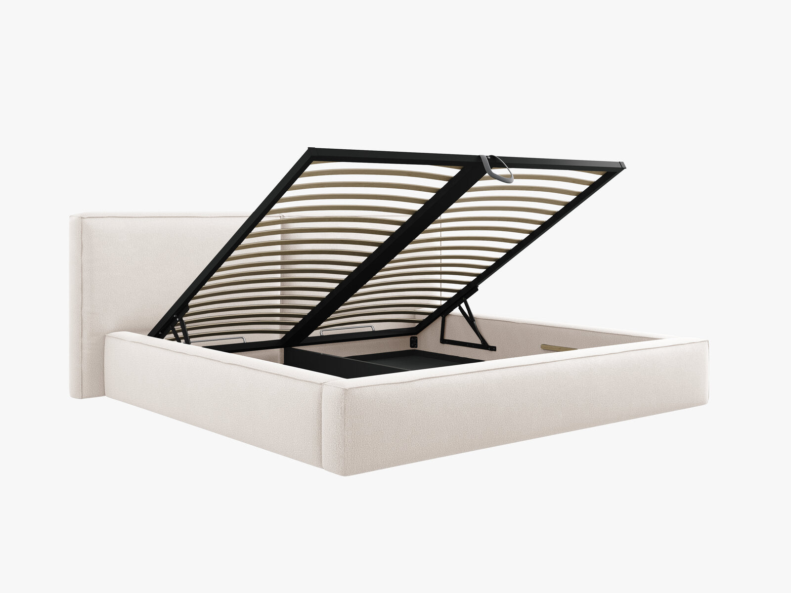 Micadoni Bett Jodie Strukturierter Stoff Megan Helles Beige