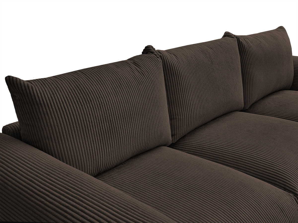 Bobochic Ernest Sofa 3-Sitzer mit Pouf 266 × 106 cm Cordsamt Braun