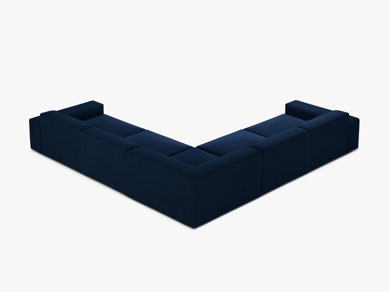 Micadoni Symmetrisches Ecksofa Jodie 6-Sitzer Samt Königsblau