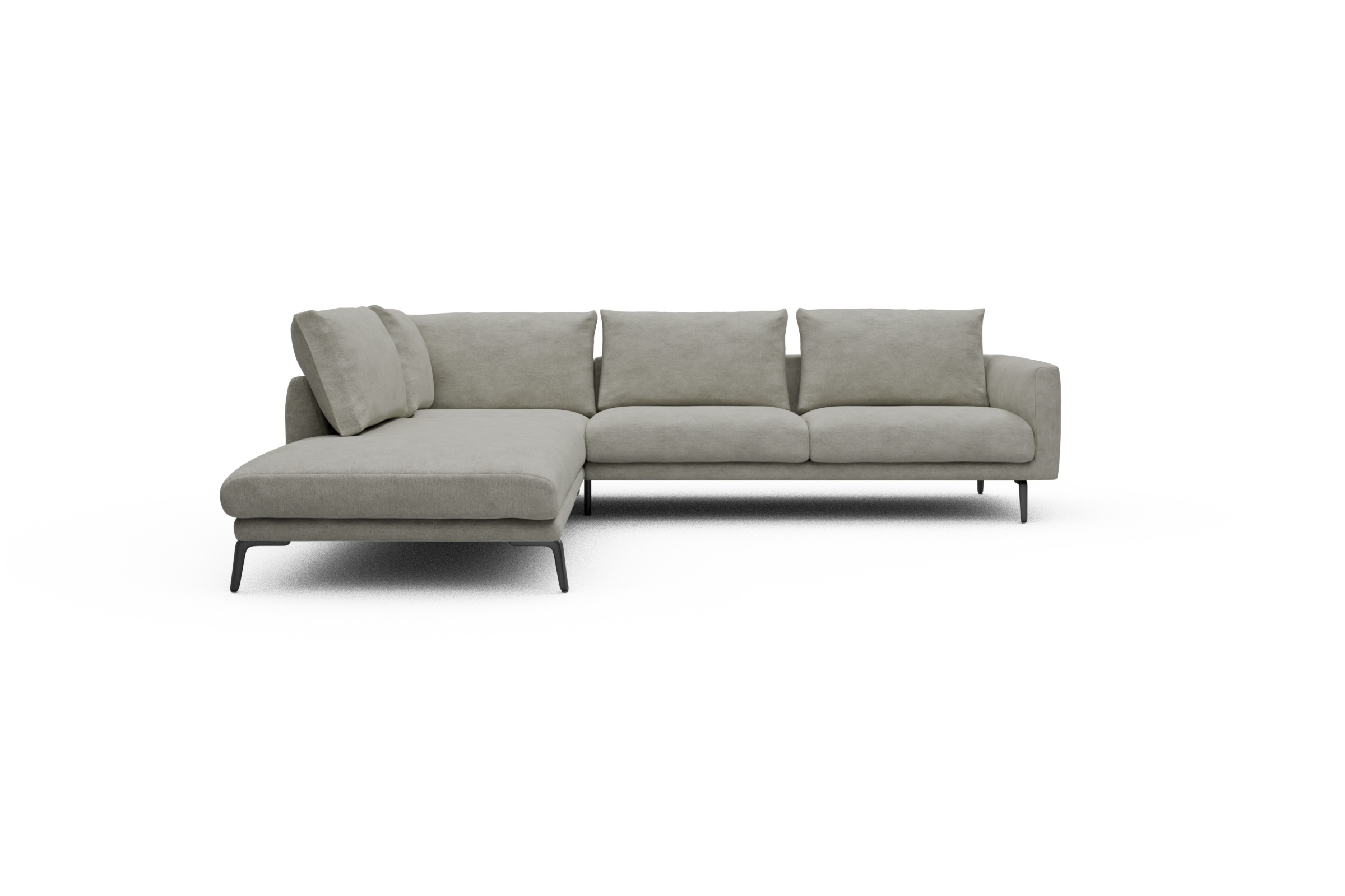 Skandi Home Ecksofa Karl Relax-Ecke links mit 2,5-Sitzer Carreno-Moon-Stone-White moebelfaktor