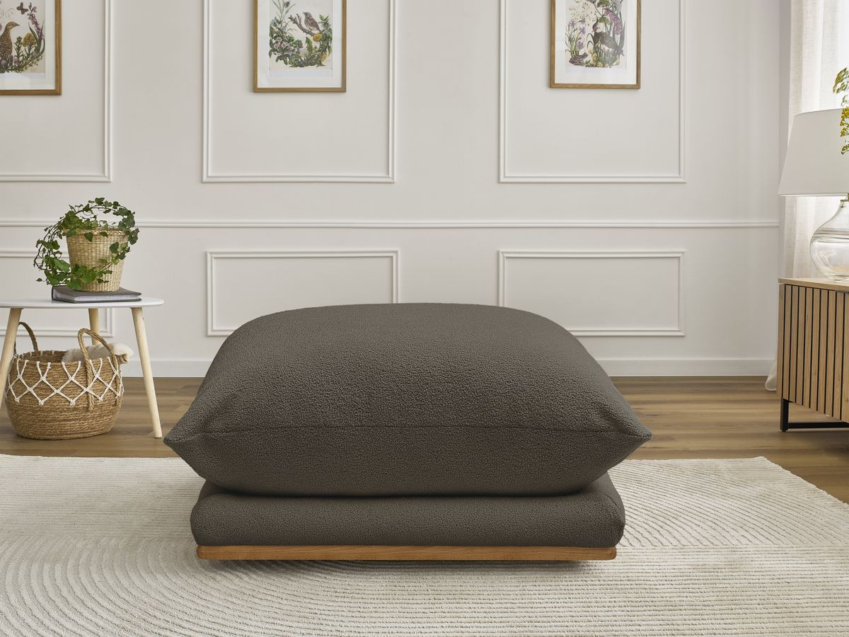Bobochic Ernest Pouf Bouclé-Stoff Braun
