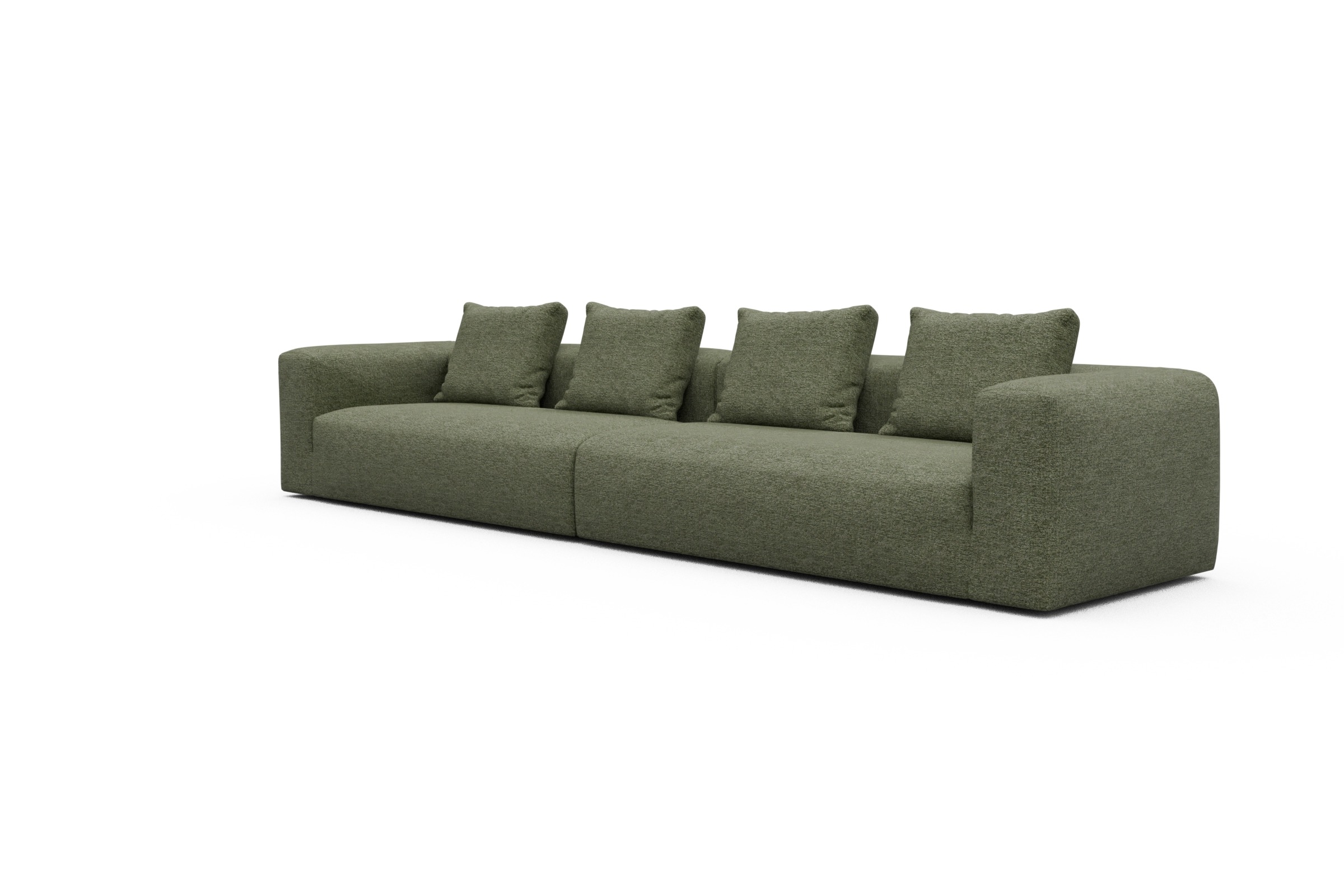 Sofa Modulares XXL Sofa Fred 5-Sitzer Carreno-Vivid-Green